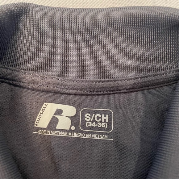 Florida Gators Polo Shirt Russell Size S Grey Gray Stripe - Picture 5 of 6